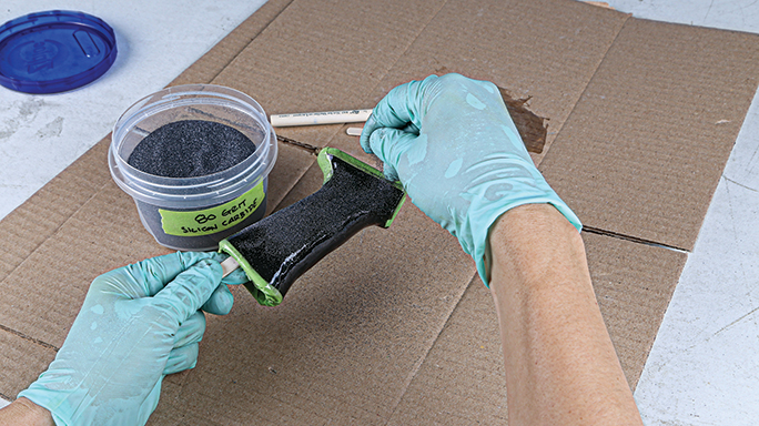 DIY Silicon Carbide Coating Grip Step 5