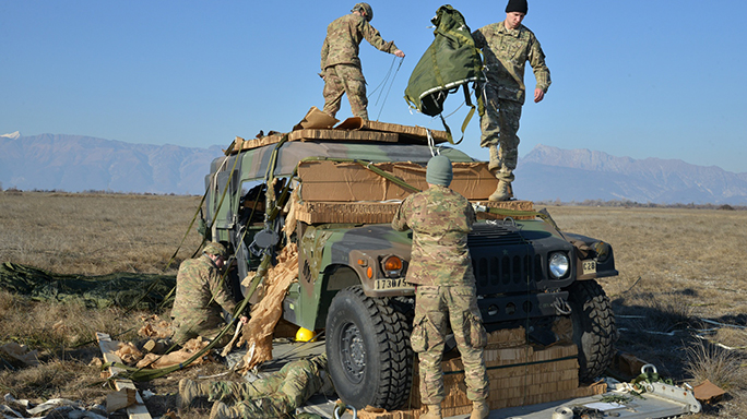 173rd Airborne Brigade Airdrop SHARK Humvee C-130 Hercules