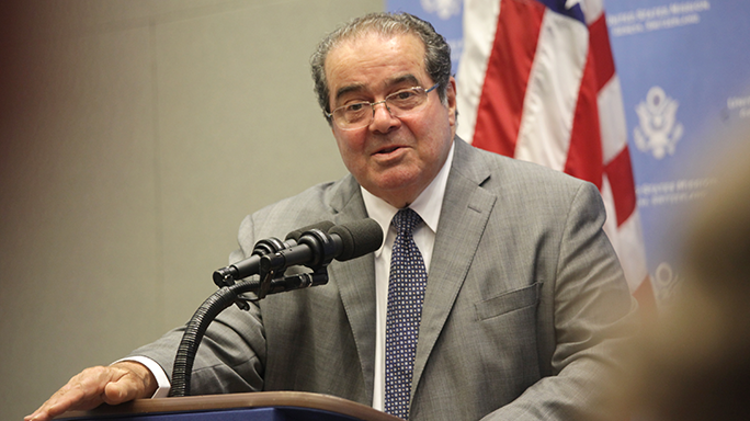 US Supreme Court Justice Antonin Scalia law enforcement