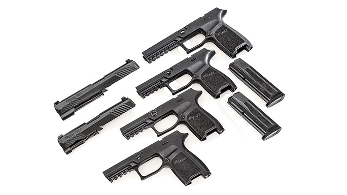 Sig Sauer P320 Shape Shifter Pistol assemblies