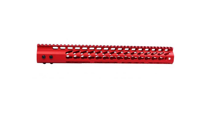 Guntec 15-Inch Free Floating Handguard Red