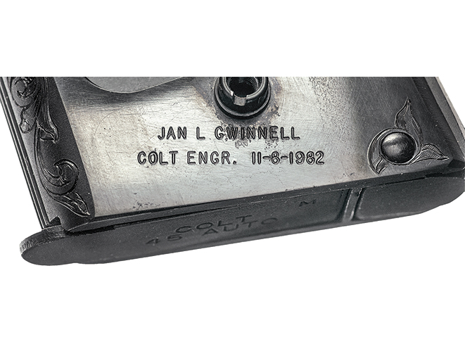 colt model 1911, 1911, model 1911, 1911 engraving, model 1911 gun engraving, government model 1911a1, national match pistols, jan gwinnell engraving, handguns