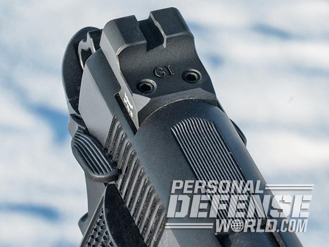 guncrafter, guncrafter industries, guncrafter industries no.3, guncrafter industries no. 3 FRAG, no. 3 FRAG, 1911, guncrafter industries 1911, 1911 pistol, no. 3 FRAG muzzle, rear sight