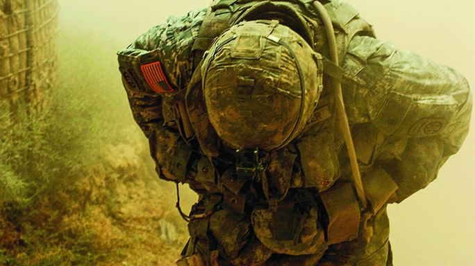 Josh Kinser after a bomb blast