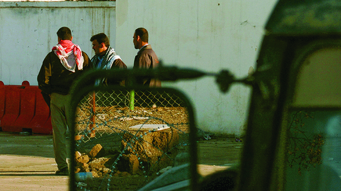 Josh Kinser surveying potential threats