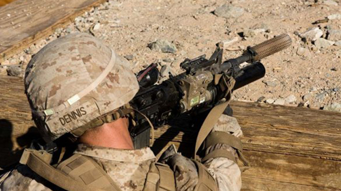marine corps battalion using suppressors
