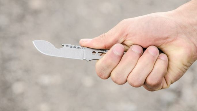 TOPS Knives F.O.R.K. It Multi-Tool has a fixed blade