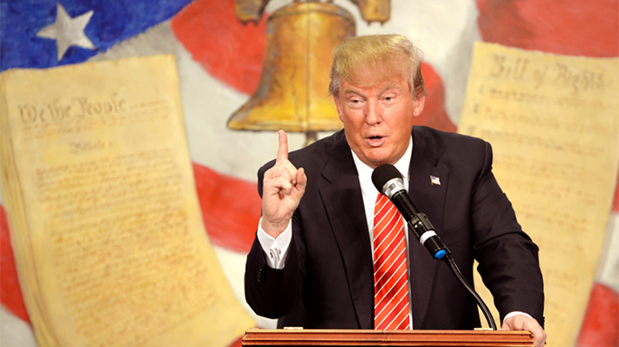 Donald Trump defends the Second Amendment