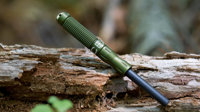 The Exotac nanoSTRIKER XL is a tiny fire starter