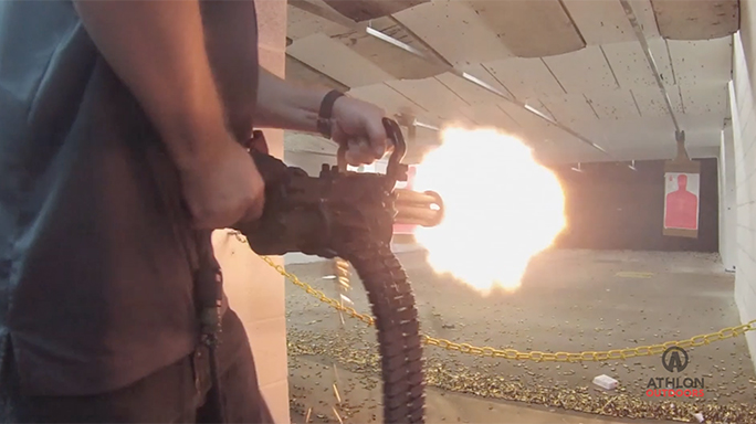 Empty Shell XM556 Microgun firing