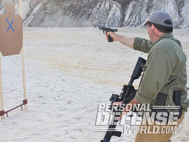 active shooters gun transitioning