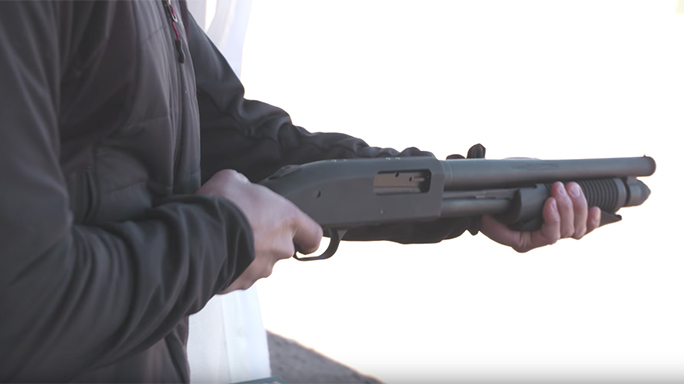 Mossberg 590 Shockwave shotgun shooting