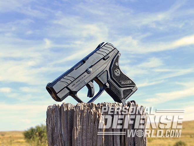 Ruger LCP II pistol right ANGLE sun