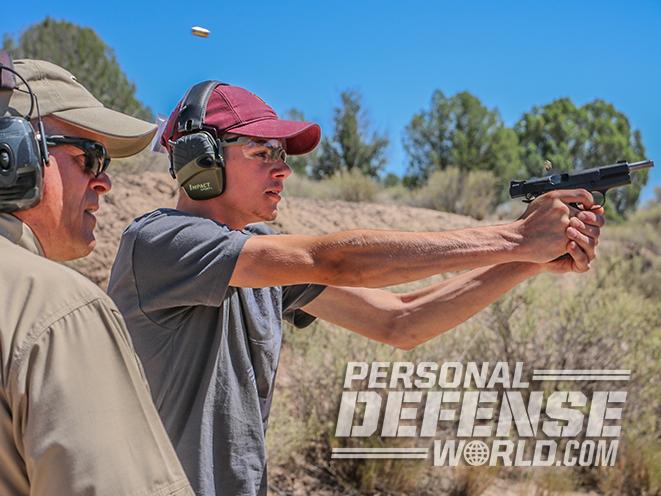 nighthawk browning hi-power gunsite 250 pistol firing