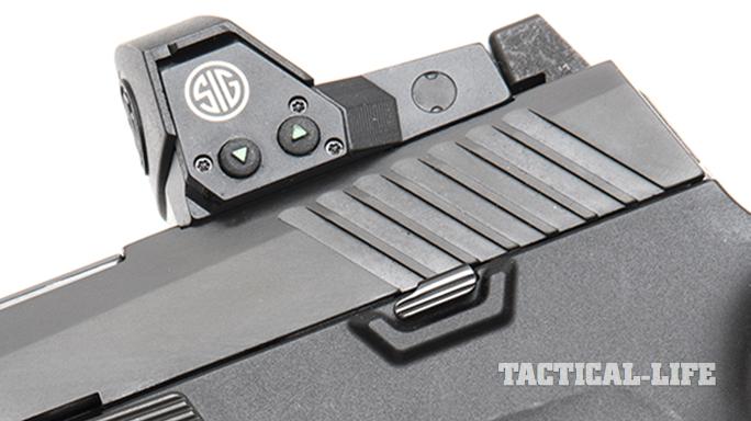 Sig Sauer P320 RX Full-Size pistol romeo1 optic controls