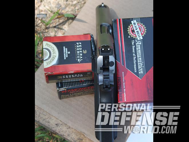 Ruger SR1911 Lightweight Commander 9mm pistol novak sights