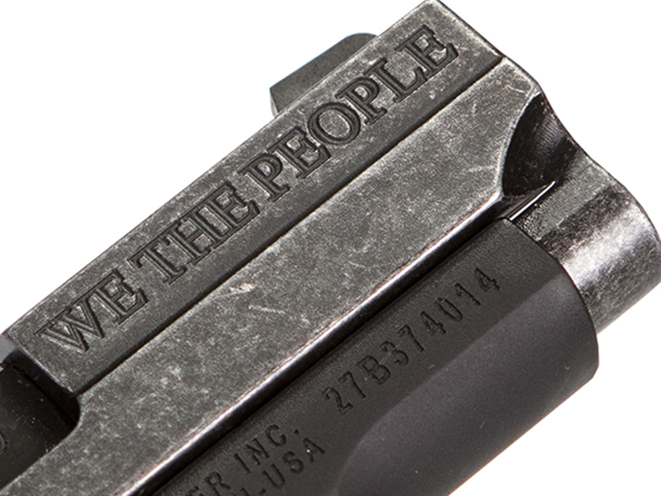 Sig Sauer P238 We The People pistol engraving