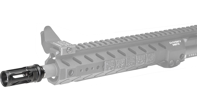 SureFire WARCOMP 556 flash hider on rifle