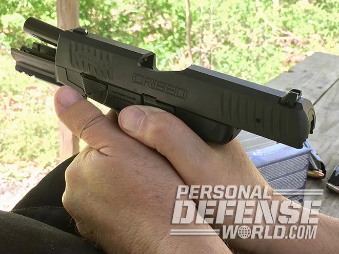 Walther Creed pistol firing