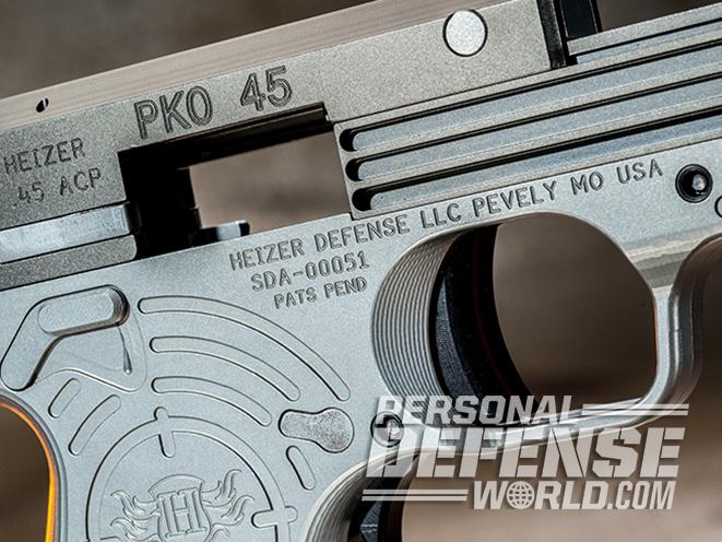 Heizer Defense PKO-45 pistol ejection port