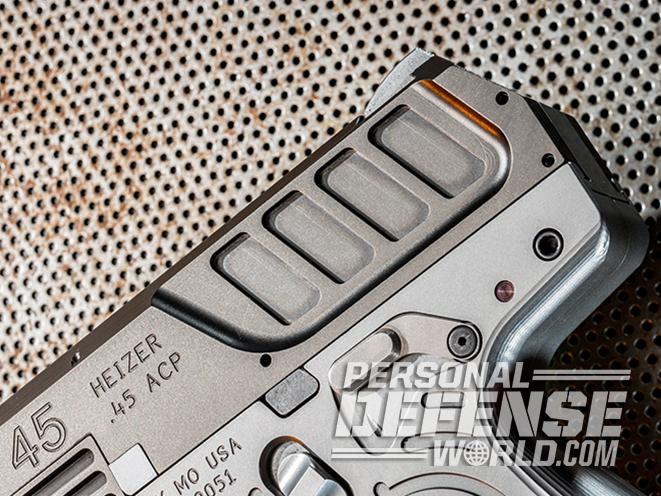 Heizer Defense PKO-45 pistol serrations