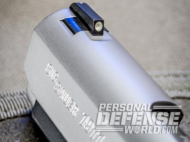 Sig 1911 Two-Tone Ultra Compact pistol front sight