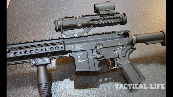Steyr STM-556/RS-556 rifle barrel swap closeup