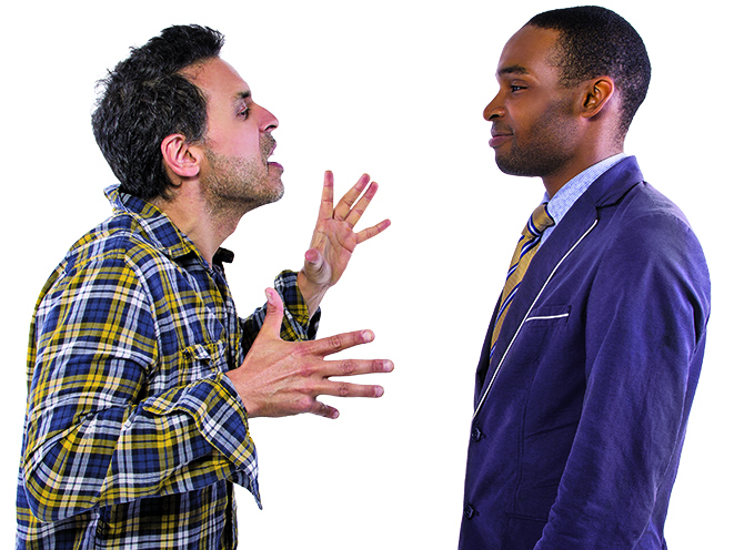 hostile situation yelling