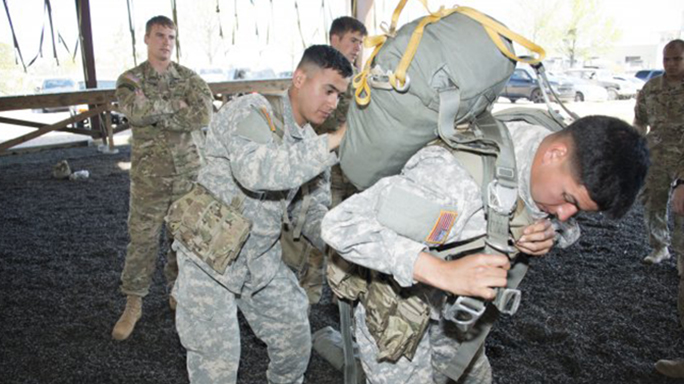 army paratroopers ABN-TAP fitting