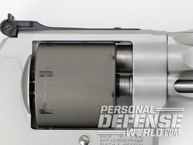 Smith & Wesson Performance Center Model 986 revolver cylinder profile