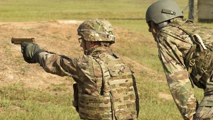 sig sauer p320 mhs xm17 pistol test shooting closeup