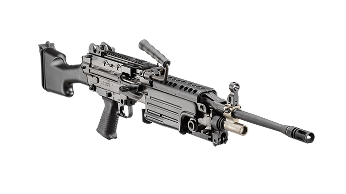 FN M249S rifle right angle