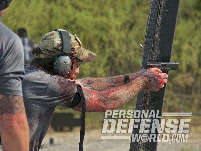 glock 19 edc pistol firing