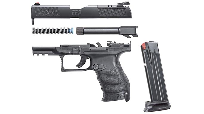 Walther PPQ M2 Q4 TAC pistol disassembled