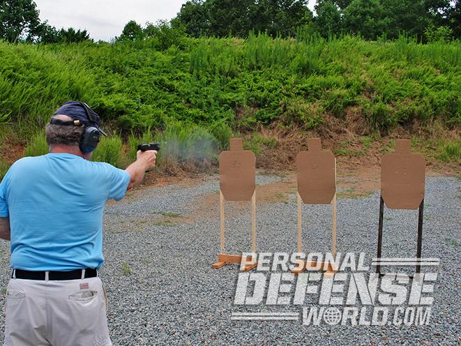 polymer 45 pistol shooting