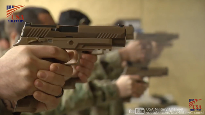 us army m17 m18 pistol rounds downrange