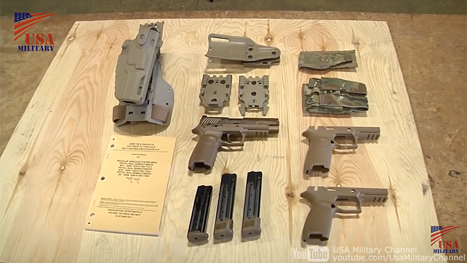 us army m17 m18 pistol disassembled