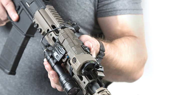 B.E. Meyers FDE MAWL LASER device aiming downward