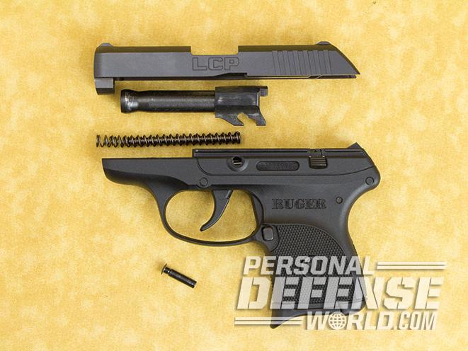 kel-tec p-3at Ruger LCP disassembled