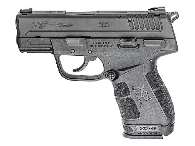 springfield xde 45 ACP grip extension left profile