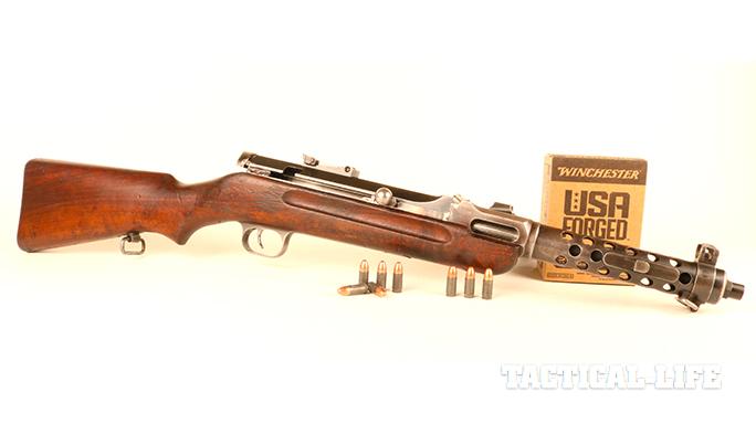 Steyr MP34 submachine gun right angle
