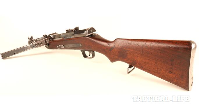 Steyr MP34 submachine gun rear angle