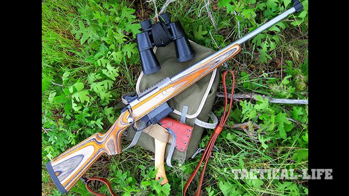 Tikka T3x Arctic rifle on bag