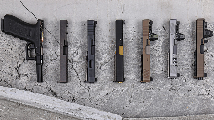 aftermarket slides glock pistols lead