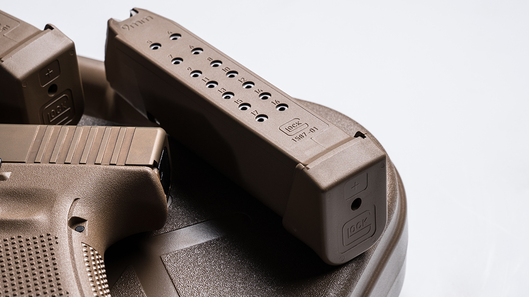 Glock 19X pistol release magazine