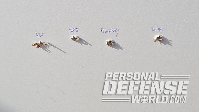 Kel-Tec PMR-30 pistol sheetrock wall