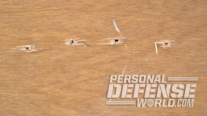 Kel-Tec PMR-30 pistol hollow core door test