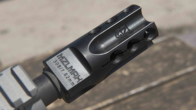 CMMG MkW-15 XFT2 rifle brake top view