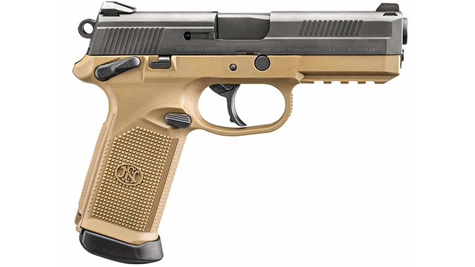 FN FDE BLK fnx-45 pistol right profile