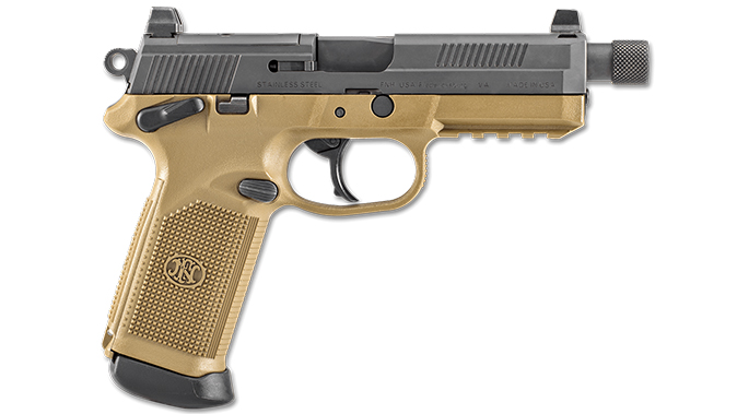 FN FDE BLK FNX-45 TACTICAL pistol right profile